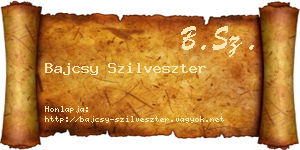 Bajcsy Szilveszter névjegykártya