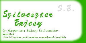 szilveszter bajcsy business card